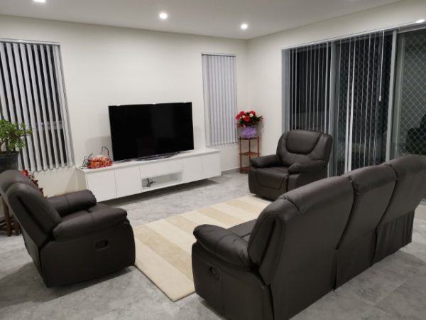 Romeo 1+1+3 Leather Sofa with recliner - Image 5