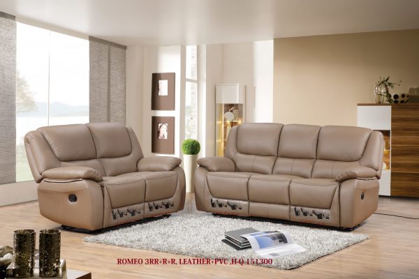 Romeo 1+1+3 Leather Sofa with recliner - Image 2