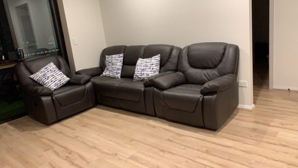 Romeo 1+1+3 Leather Sofa with recliner - Image 4