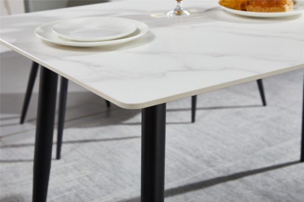 Issac Black Base  Dining Table - Image 5