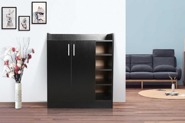 Hudson Shoe Cabinet  Black/White - Image 2
