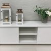 CUE Sliding door TV unit --White, Walnut , Oak