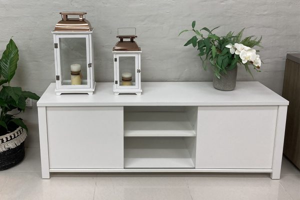 CUE Sliding door TV unit --White, Walnut , Oak