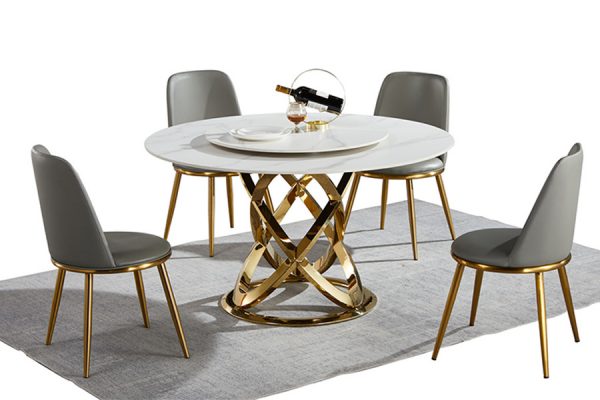 Newton Gold Base Dining Table