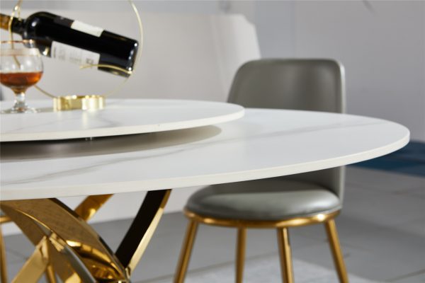Newton Gold Base Dining Table - Image 5