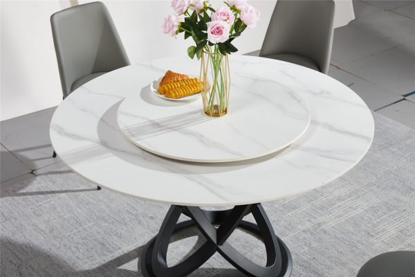 Newton Black Base Dining Table - Image 2