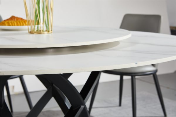 Newton Black Base Dining Table - Image 6