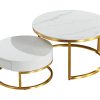 Zara Coffee Table with Draw , Gold Frame