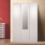 Hudson 3 Door Combo with Mirror Wardrobe --Black /White