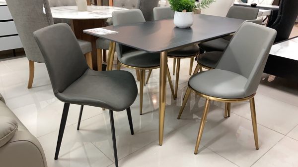 Issac Gold Base Dining Table - Image 7