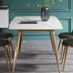 Issac Gold Base Dining Table
