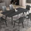 Issac Black Base  Dining Table