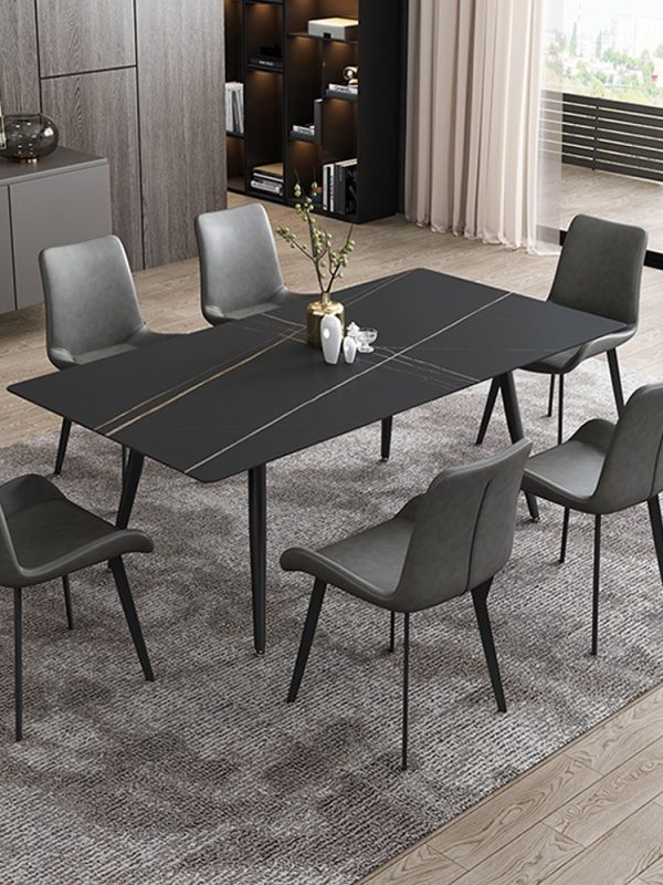 Issac Black Base  Dining Table