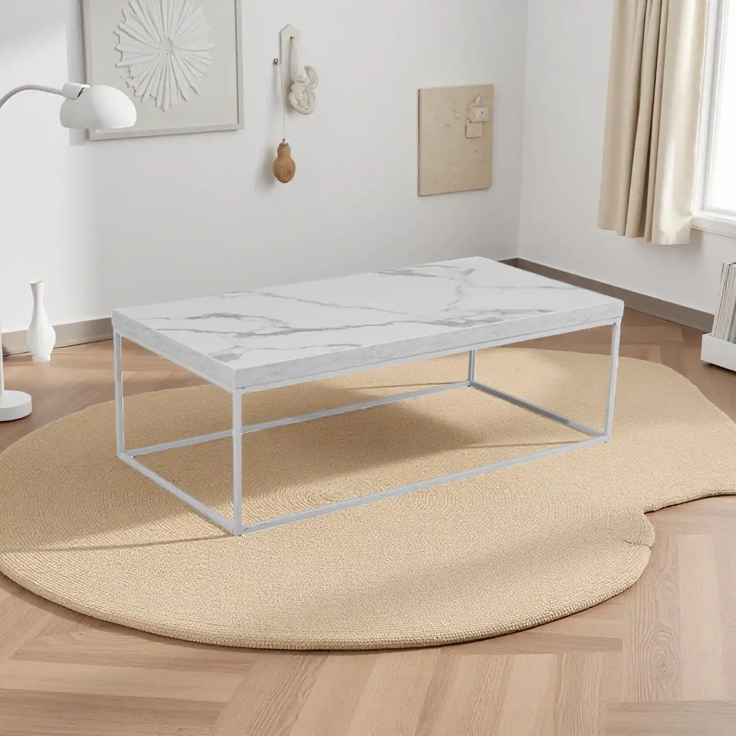 Sydney Faux Marble Coffee Table , End Table