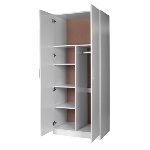 Hudson 2Door Combo Wardrobe --Black / White - Image 2