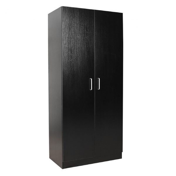 Hudson 2Door Combo Wardrobe --Black / White - Image 3