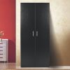 Hudson 2Door Combo Wardrobe --Black / White
