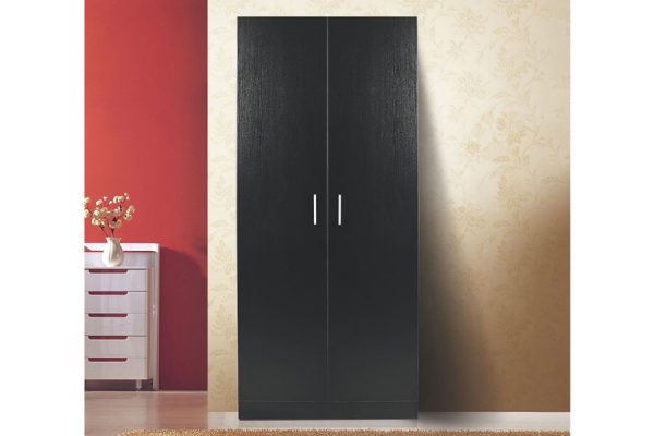 Hudson 2Door Combo Wardrobe --Black / White