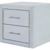 Anna Velvet Fabric Bediside Table