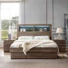 Bali Mocha Oak Storage Bed -- D , Q , K