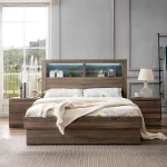 Bali Mocha Oak Storage Bed -- D , Q , K