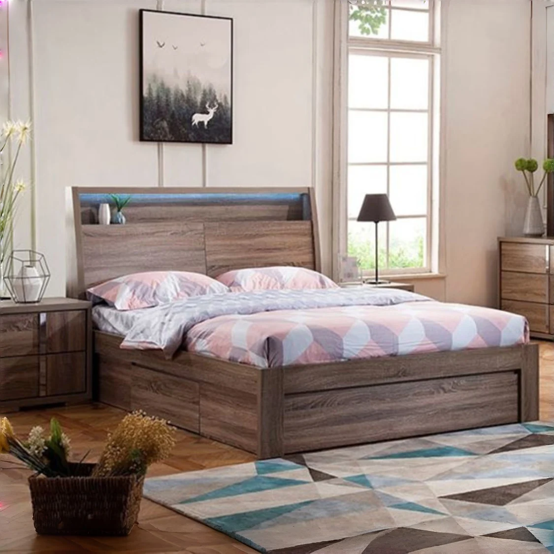 Boston Storage Bed -- D , Q , K