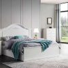 Roseville Ivory White Storage Bed --D , Q . K