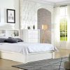 Bali Gloss White Storage Bed -- D , Q , K