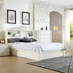 Bali Gloss White Storage Bed -- D , Q , K