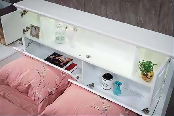 Davinci Ivory White Storage Bed -- D, Q , K - Image 2