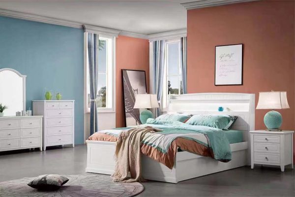 Alicia Ivory White Storage Bed -- D, Q , K