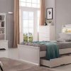 Alicia Ivory white Storage Bed -- S , KS