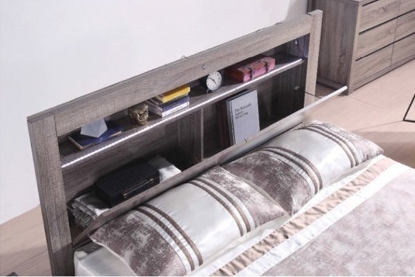 Milan Gas lift Storage bed  Oak -- KS, D , Q , K - Image 2