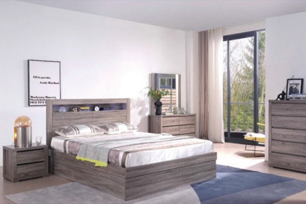 Milan Gas lift Storage bed  Oak -- KS, D , Q , K