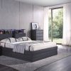 Pari Gas Lift Bed  Walnut  -- Q , K