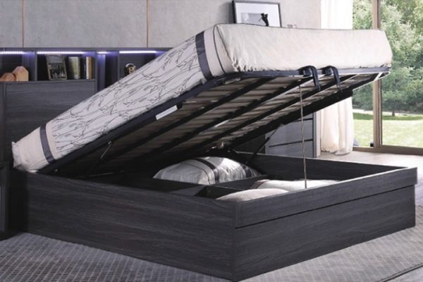 Pari Gas Lift Bed  Walnut  -- Q , K - Image 3