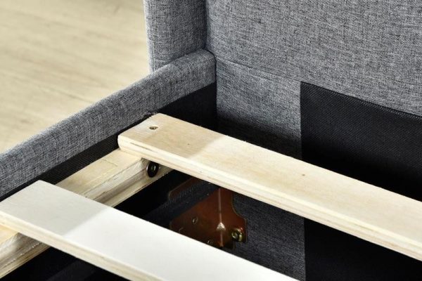 Bonny  Linen Fabric Bed with Drawers  D,Q - Image 5