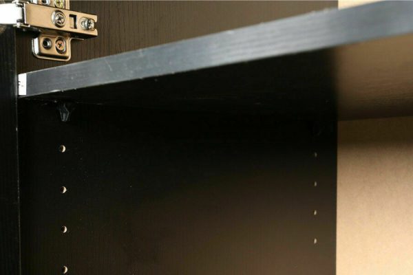 Hudson 2 Door 5 Shelf Pantry --Black / White - Image 3