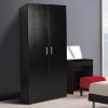 Hudson 2 Door 5 Shelf Pantry --Black / White