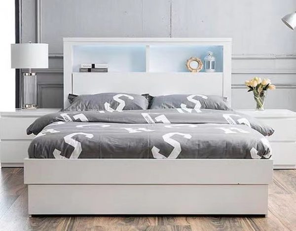 Belinda Gloss White Storage Bed -- S, KS - Image 2