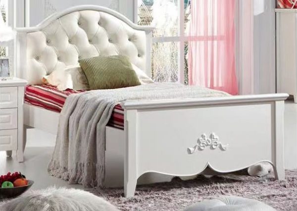Iris Ivory White Storage Bed -- KS - Image 2