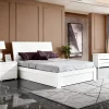 Manhattan Gloss White Storage Bed -- D , Q , K