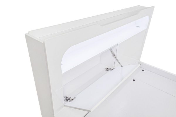 Olivia Gas Lift Storage Bed Gloss White -- KS,  Q - Image 6