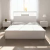 Zara Gas Lift Bed  Gloss White -- S,KS, D , Q , K