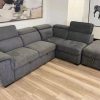 Preggy Fabric Sofa bed with RHF Chaise