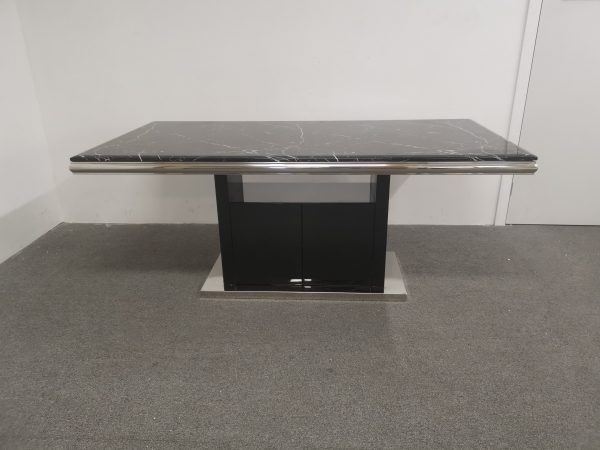 Mona Marble Dining Table -- Black Top