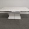 Mona Marble Dining Table -- White & Brown
