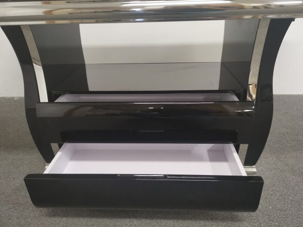 Lisa Marble Top Dining Table --Black - Image 3