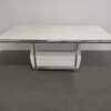 Lisa Marble Top Dining Table --White & Brown