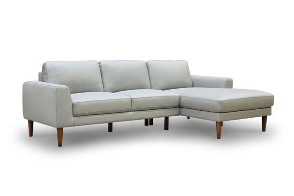Jamison 3 Seater with RHF Chaise Leather Lounge - Image 3